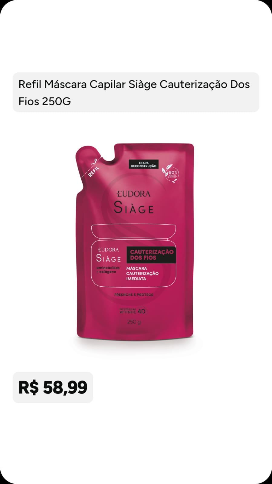 Refil Máscara Siage
